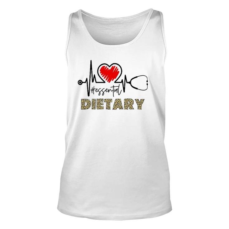 Essential Dietary Heartbeat Dietary Nurse Gift Unisex Tank Top