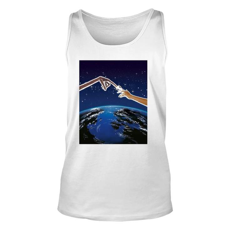 ET Light Up Finger Touch Space View Graphic Unisex Tank Top