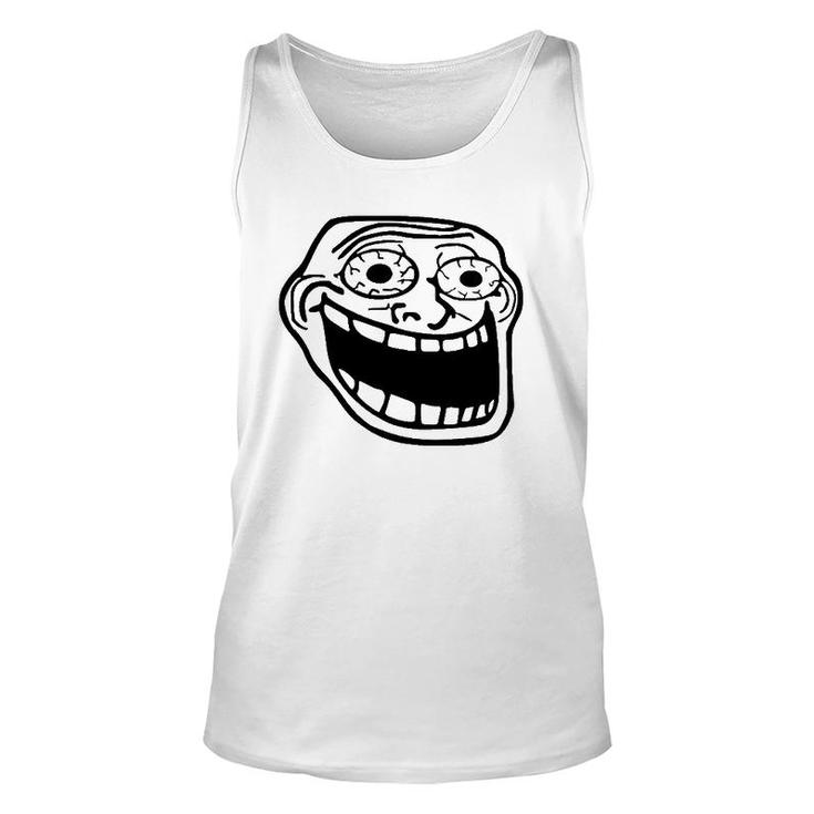 Excited Troll Face Meme Unisex Tank Top