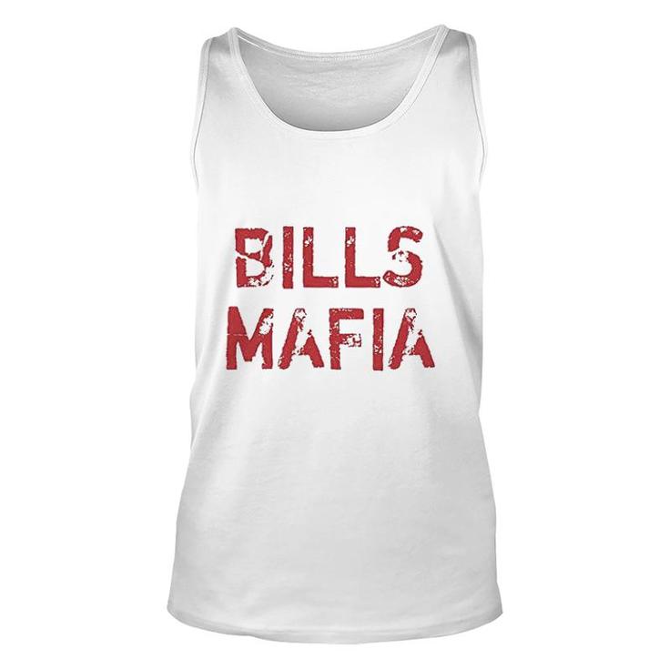 Expression Distressed Bills Mafia Red Print Mens  Unisex Tank Top