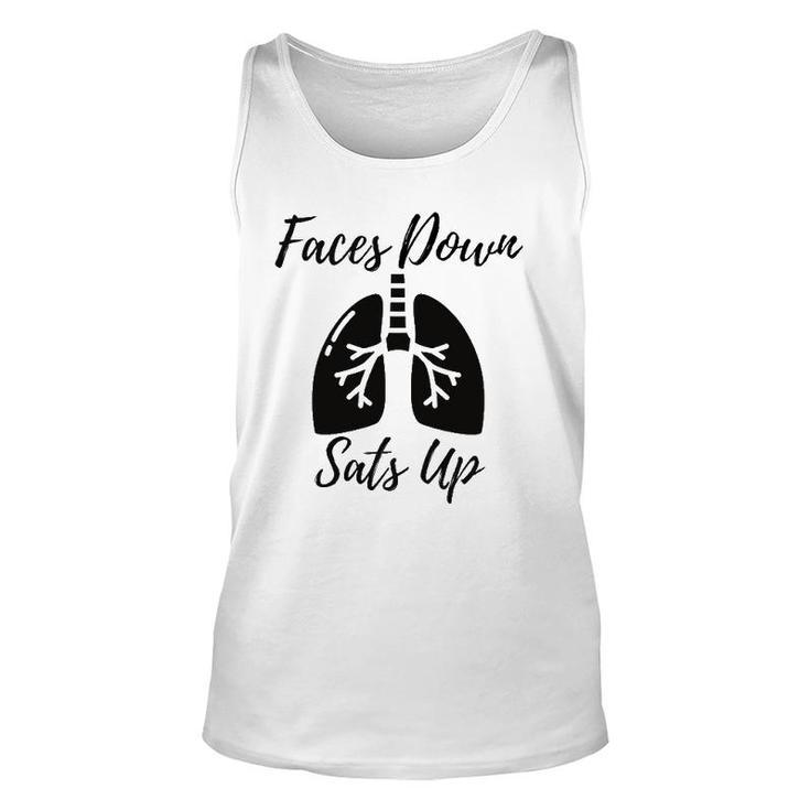 Faces To Down Sats Up Respiratory Therapist Nurse Gift Unisex Tank Top