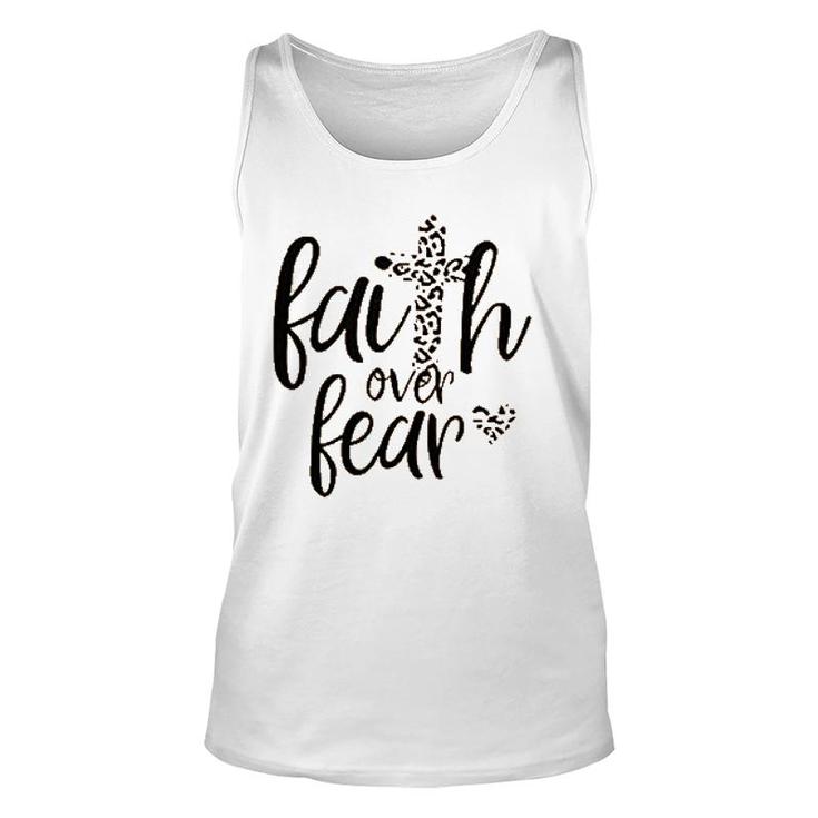 Faith Over Fear Cross Jesus Unisex Tank Top