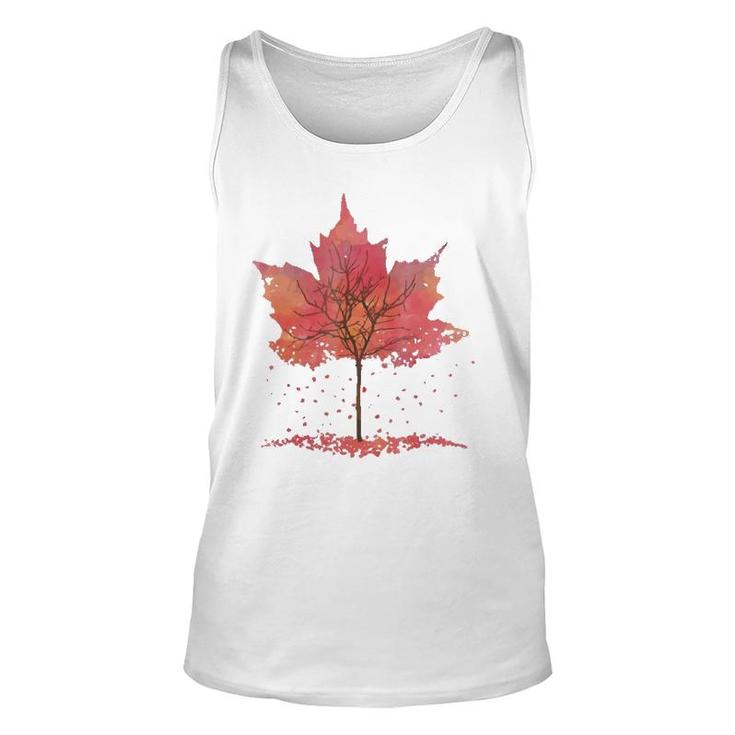 Fall Leaves Graphic Tee- Popular Fall Unisex Tank Top