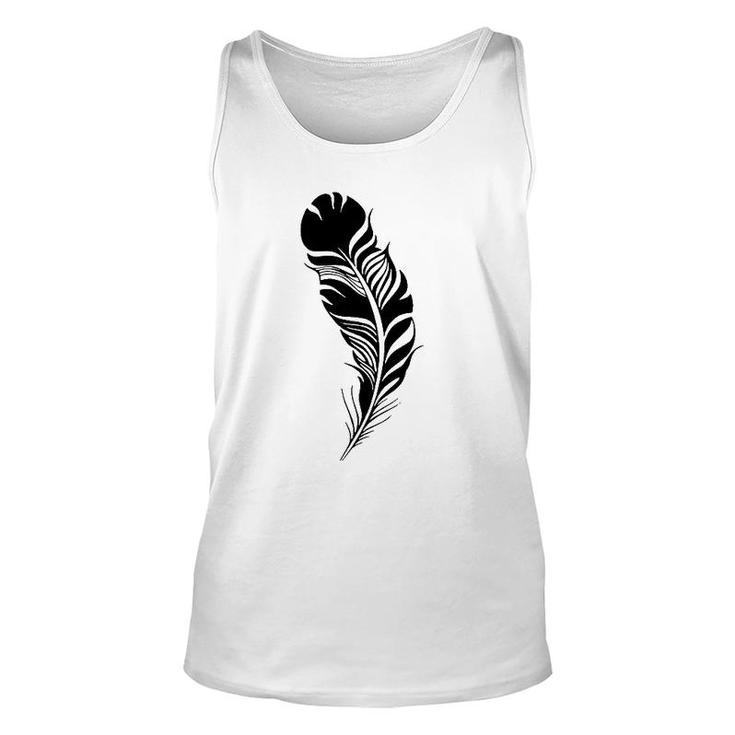 Feather Black Feather Gift Unisex Tank Top
