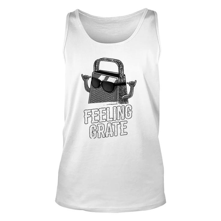 Feeling Grate Funny Cheese Grater Foodie Pun Unisex Tank Top