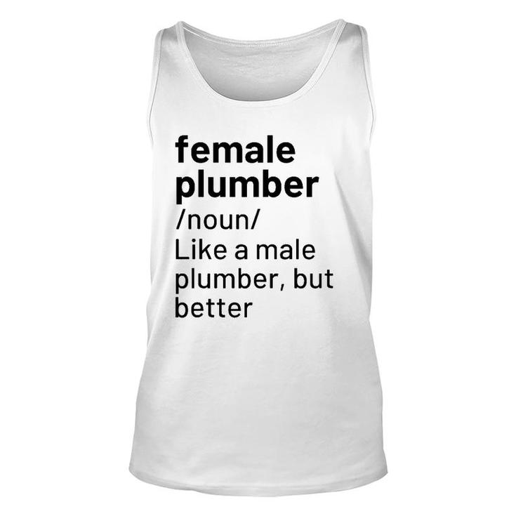 Female Plumber Definition Gift Unisex Tank Top