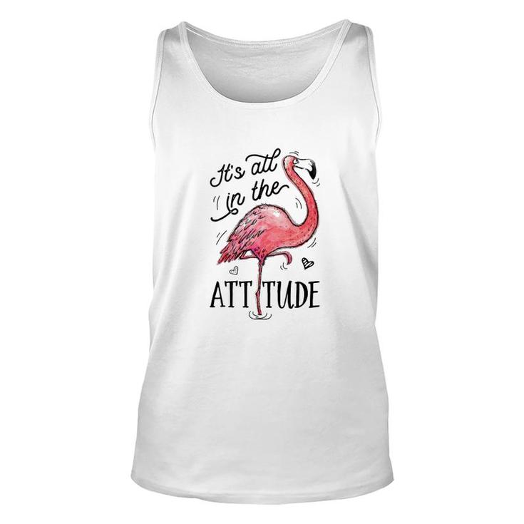 Flamingo Its All In The Attitude Unisex Tank Top