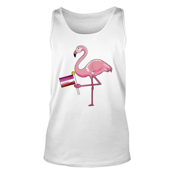 Flamingo Lesbian Flag Cute Lgbt Rainbow Gay Pride Raglan Baseball Tee Tank Top