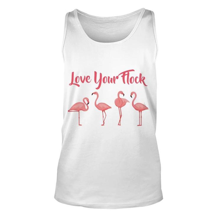 Flamingo Love Your Flock Unisex Tank Top
