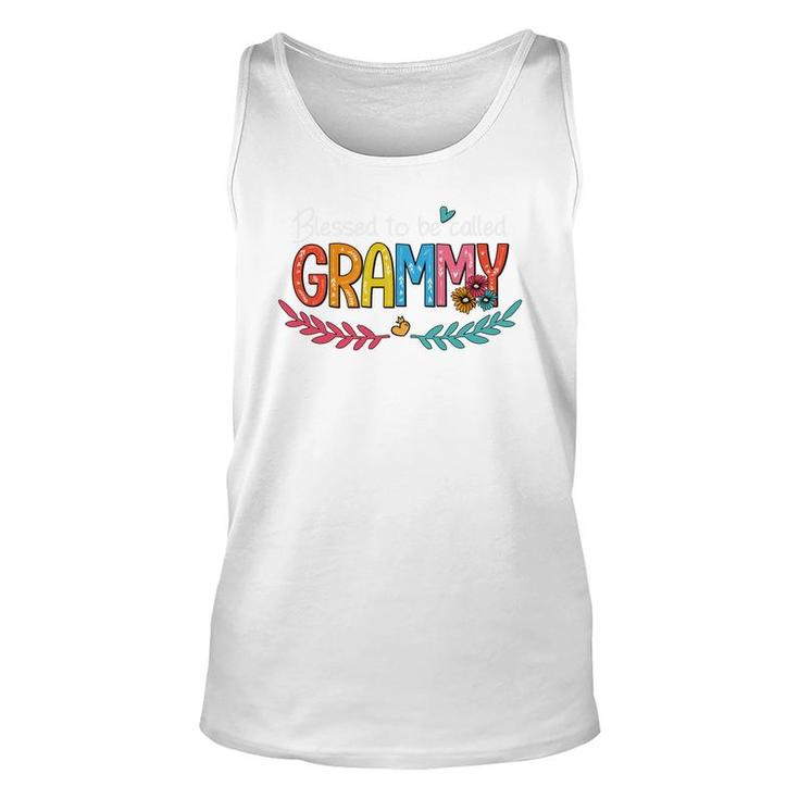 Flower Blessed To Be Called Grammy Unisex Tank Top