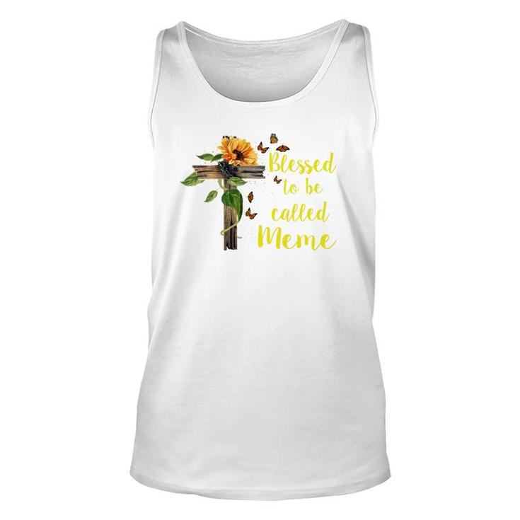 Flower Blessed To Be Called Meme Unisex Tank Top