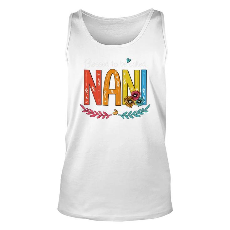 Flower Blessed To Be Called Nani Unisex Tank Top