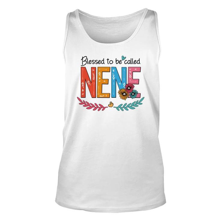 Flower Blessed To Be Called Nene Funny Unisex Tank Top
