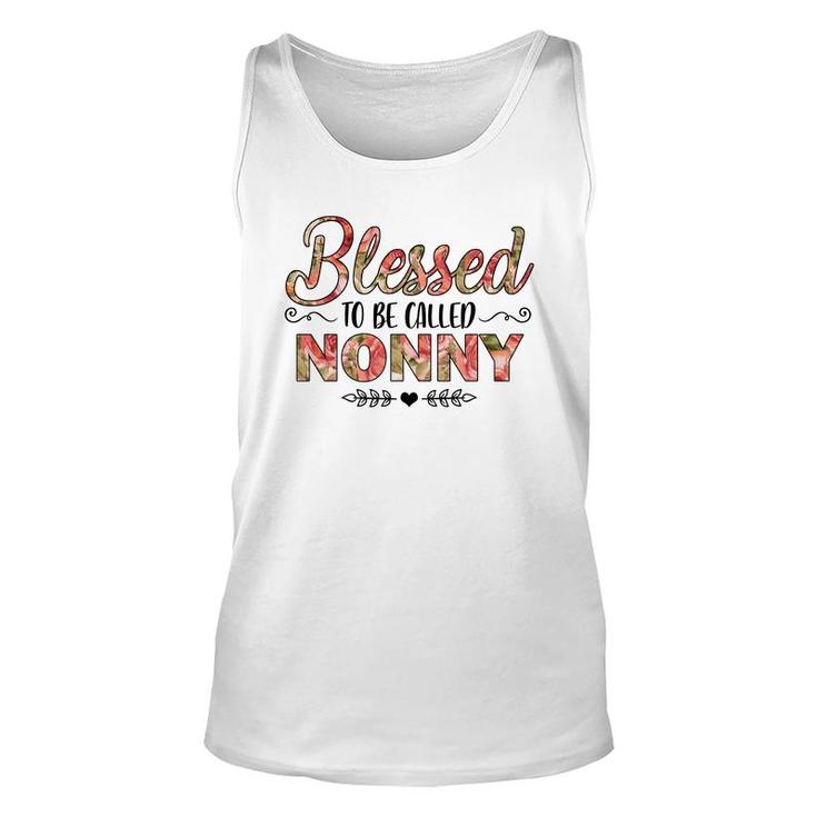 Flower Blessed To Be Called Nonny Unisex Tank Top