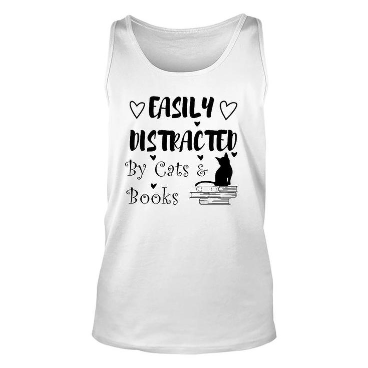 Funny Cat Reading Book Kitty Unisex Tank Top