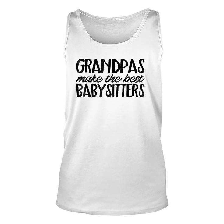 Funny Grandpa Dad  Best Babysitter Cute Family Gift Unisex Tank Top