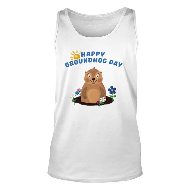 Funny Groundhog Day Spring Happy Groundhog Day Unisex Tank Top
