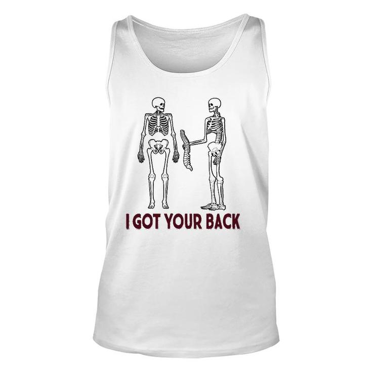 Funny I Got Your Back Skeleton Halloween Unisex Tank Top