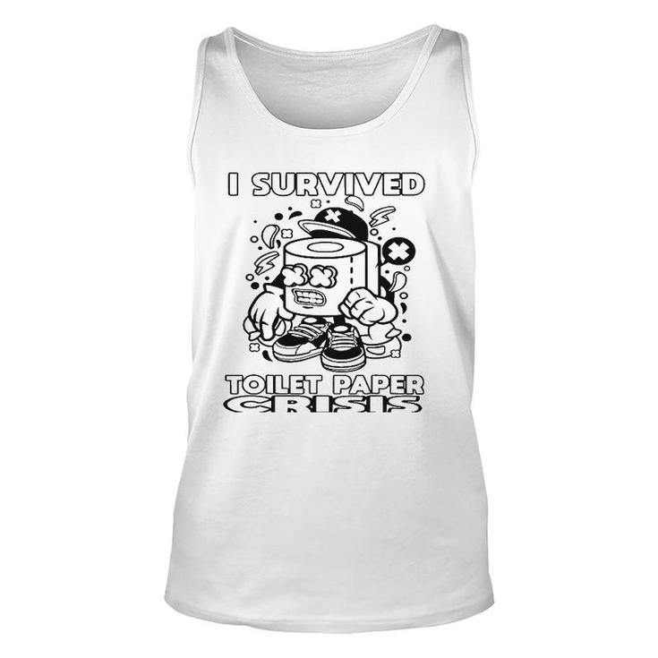 Funny I Survived Toilet Paper Crisis Unisex Tank Top