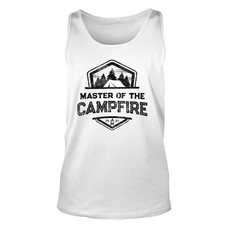 Funny Master Of Campfire Hiking Camping Life Camp Leader  Unisex Tank Top