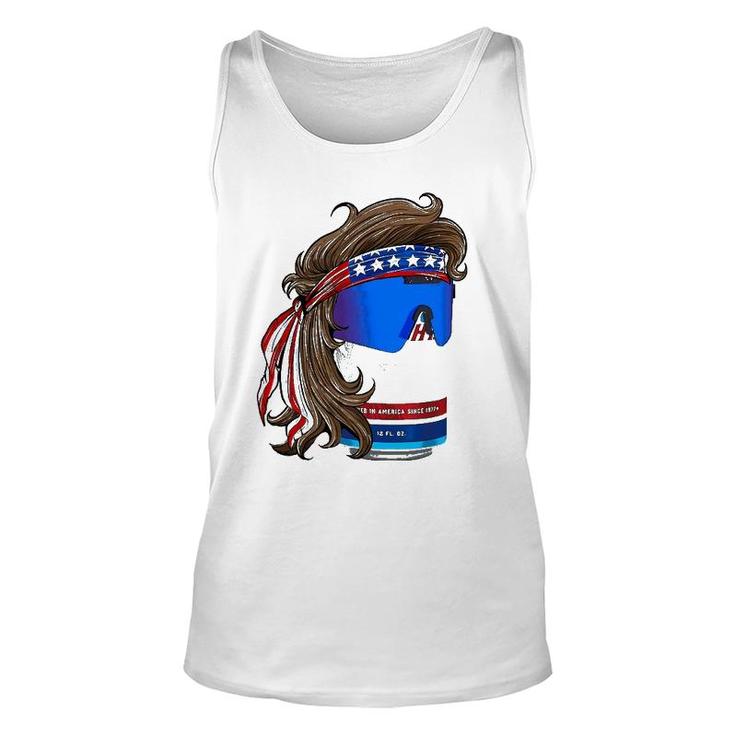 Funny Patriotic Mullet Beer Graphic Tee 4Th Of July Summer Unisex Tank Top