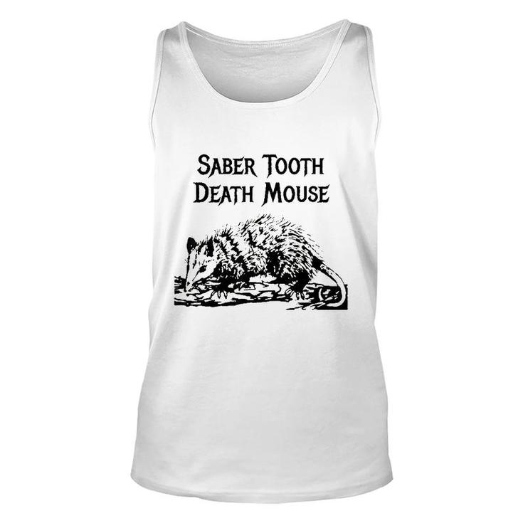 Funny Saber Tooth Death Mouse Wrong Animal Name Stupid Joke Unisex Tank Top