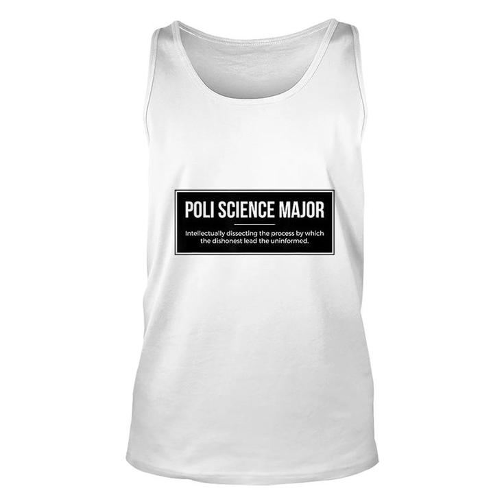 Funny  Science Major  For Poli Science Student Unisex Tank Top