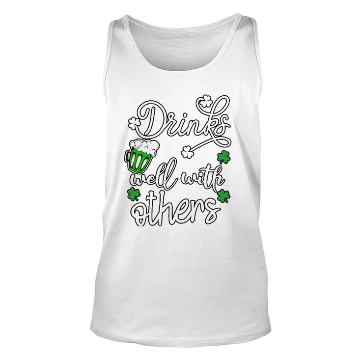 Funny St Patrick's Day Drinks Well With Other Unisex Tank Top