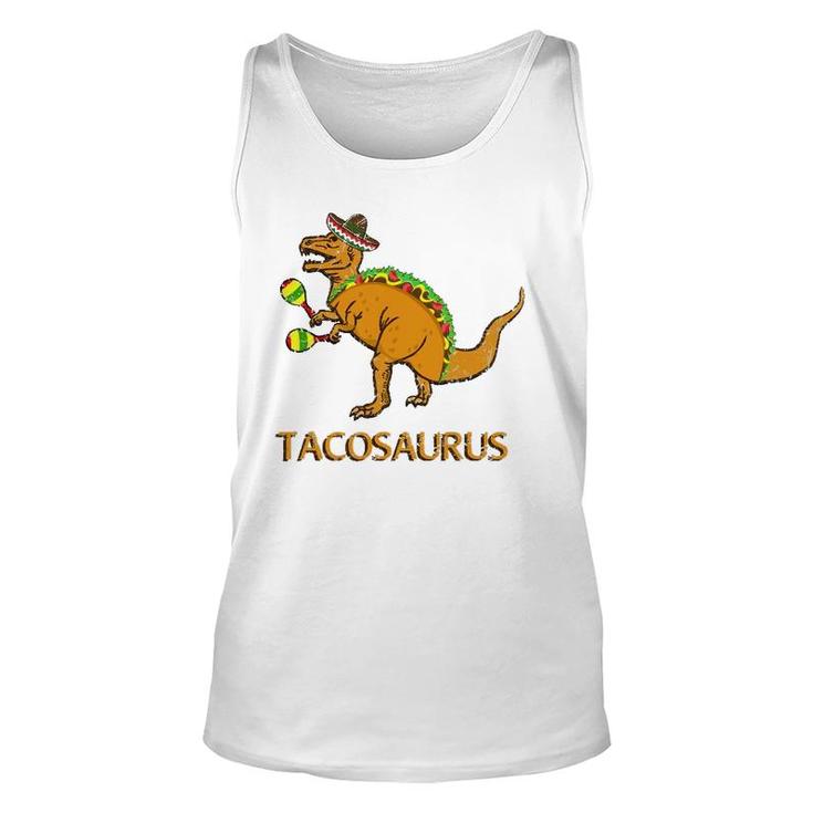 Funny Tacosaurus  Cinco De Mayo Taco Dinosaurrex Unisex Tank Top