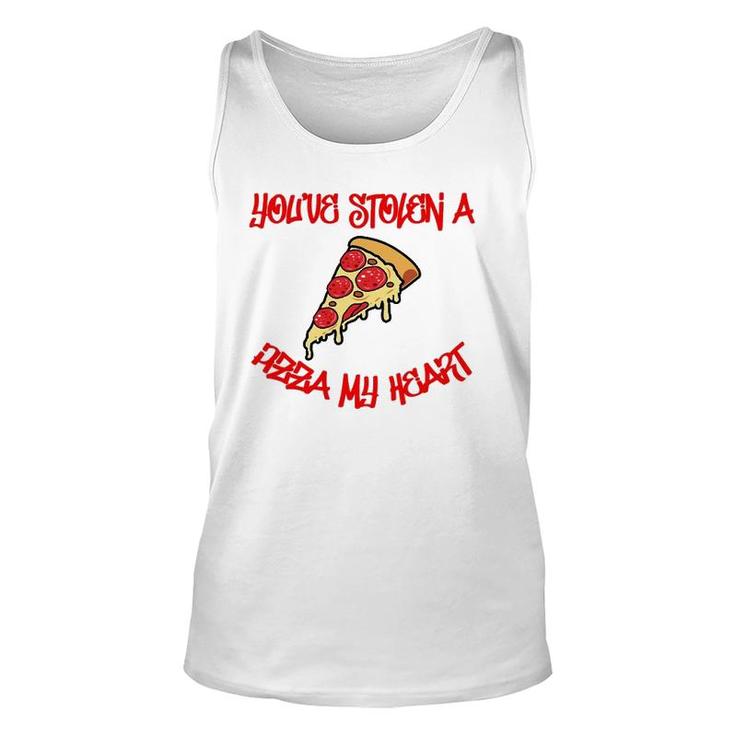 Funny Valentines Day Food  Stolen Pizza My Heart Foodie Unisex Tank Top