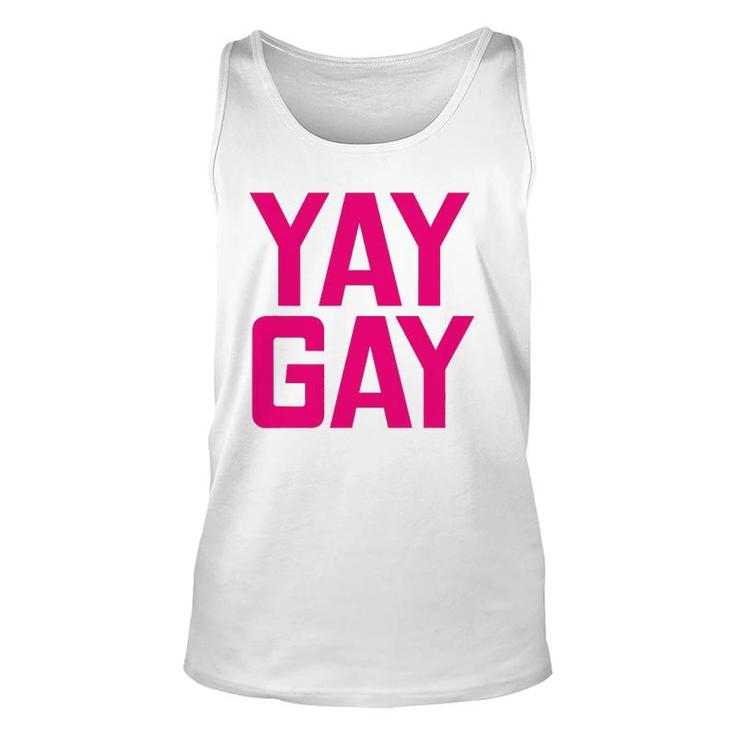 Gay Pride Parade Rainbow Yay Gay Unisex Tank Top