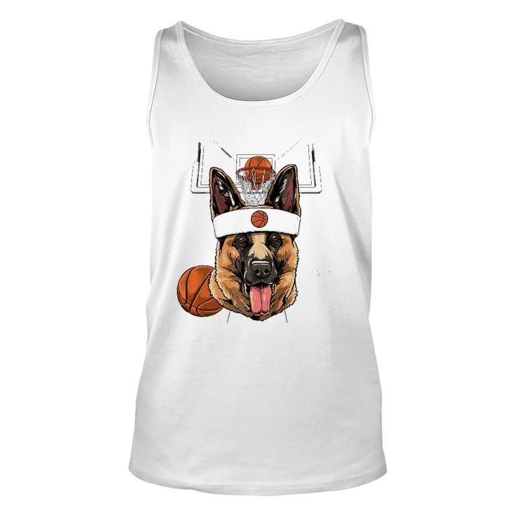 German Shepherd Basketball Dog Lovers Basketball Player  Unisex Tank Top