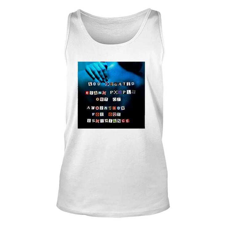 God Created Trans People Out Of Adoration Unisex Tank Top