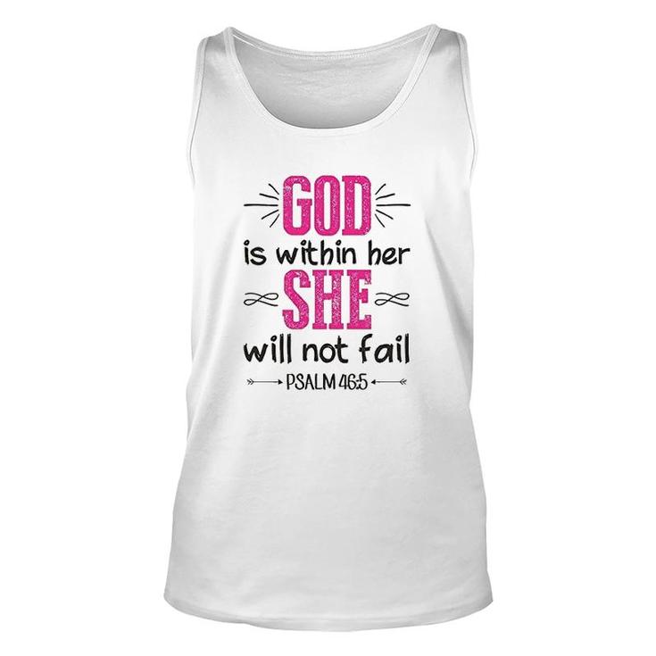 God Is Within Her She Will Not Fail Unisex Tank Top