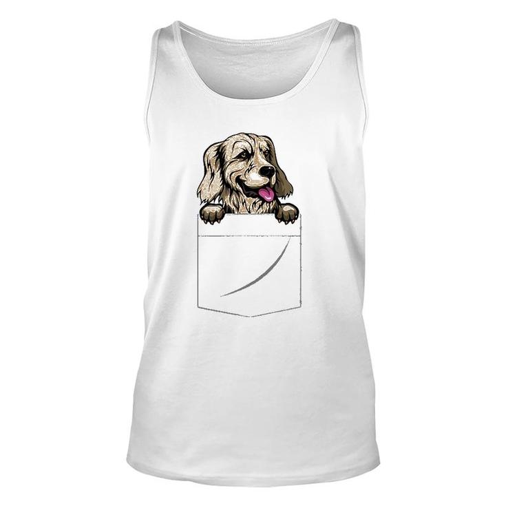 Golden Retriever In A Pocket Unisex Tank Top