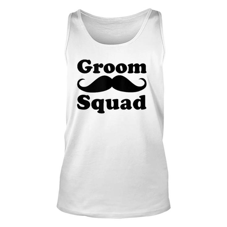 Mens Groom Squad Mustache Bachelor Party Groomsman Tank Top