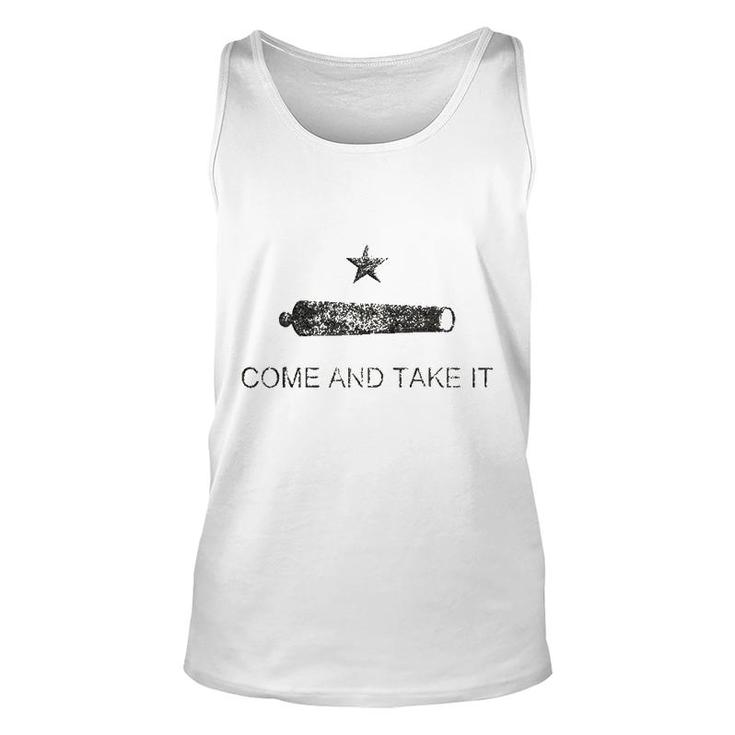 Grungy Texas Come And Take It Flag Unisex Tank Top