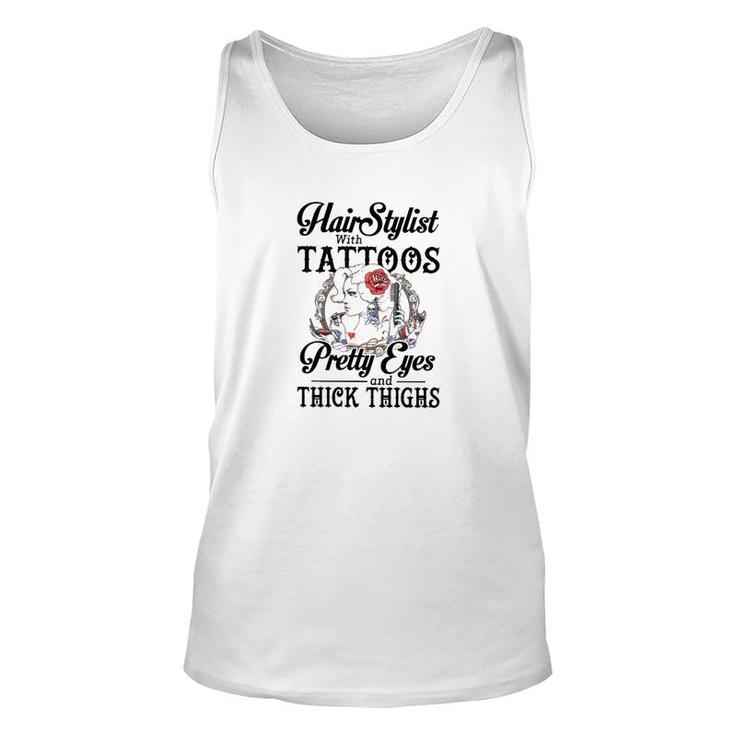 Hairstylist With Tattoos Unisex Tank Top