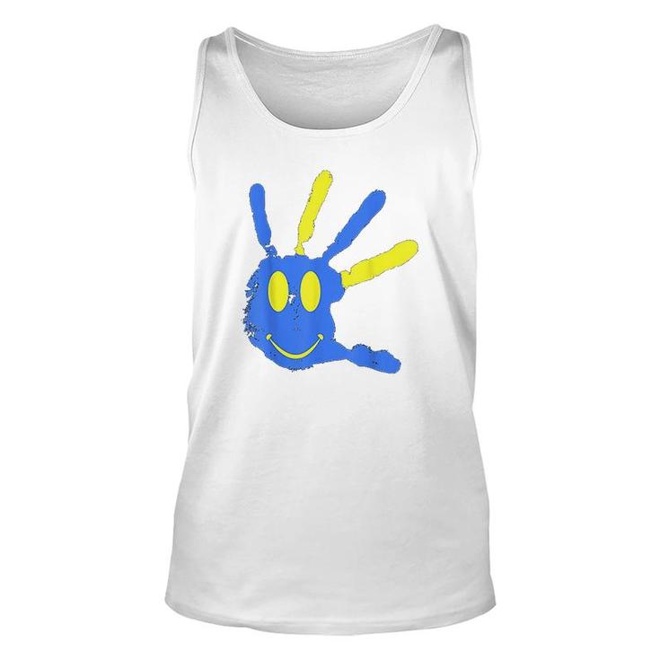 Hand Smiley Face Down Unisex Tank Top