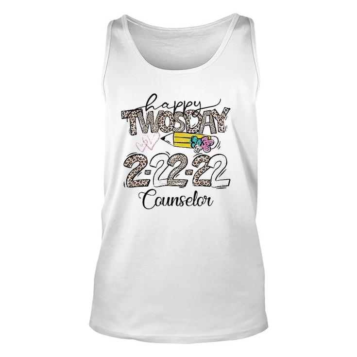Happy Twosday Tuesday 22222 School Counselor Life Unisex Tank Top