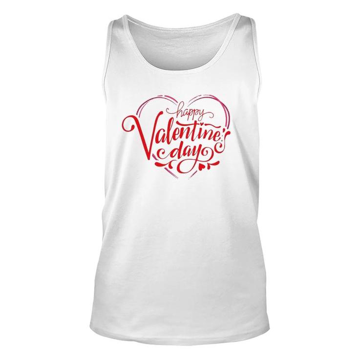 Happy Valentine's Day Heart Shaped Greeting Costume Unisex Tank Top