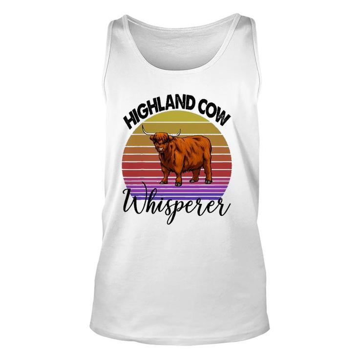 Highland Cow Whisperer S Strong Violent Cow Tees Women Unisex Tank Top