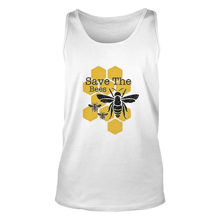 Honeycomb Save The Bees Unisex Tank Top