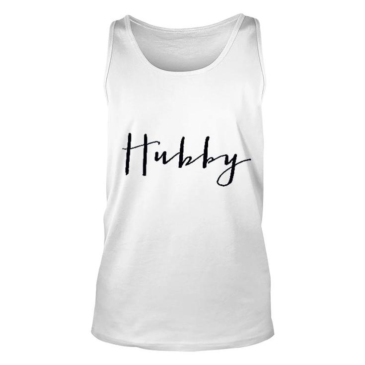 Hubby Wifey Just Married Couples Husband And Wife Wedding Gift Unisex Tank Top