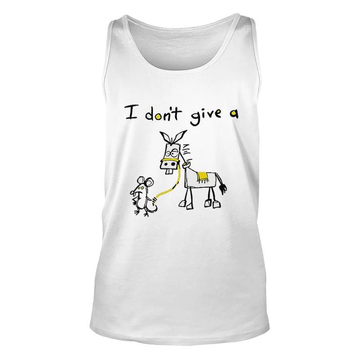 I Dont Give A Rats Mouse Walking Donkey Unisex Tank Top
