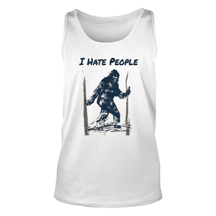 I Hate People Funny Bigfoot Camping Unisex Tank Top