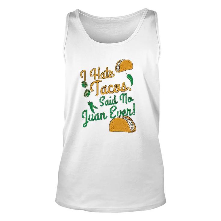 I Hate Tacos Unisex Tank Top