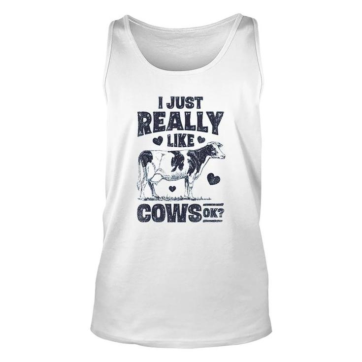 I Just Really Like Cows Ok Unisex Tank Top