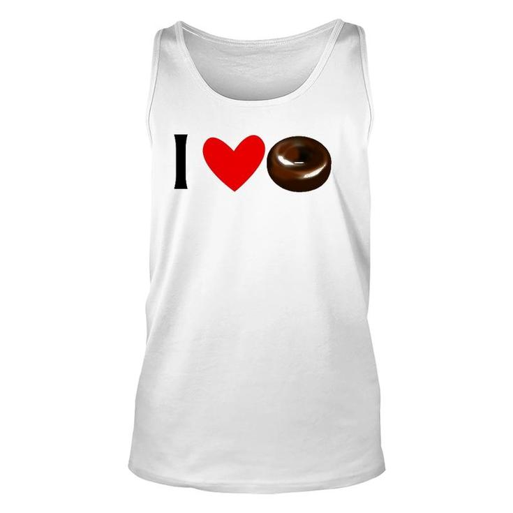 I Love Chocolate Donuts Unisex Tank Top