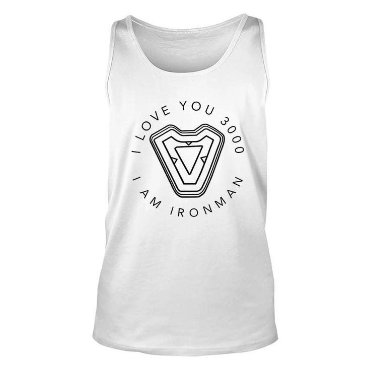 I Love You 3000 Quote Circle Logo Unisex Tank Top